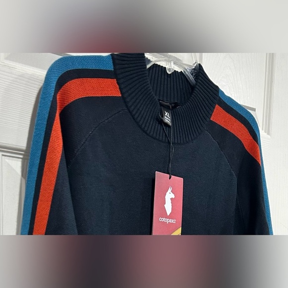 Cotopaxi Women's XL Libre Mock Sweater Carbon Black Grey Blue Merino Wool NWT - Picture 2 of 15